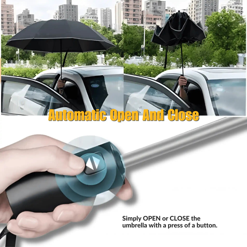 WindProof Auto Umbrella — Compact, Stylish & Durable