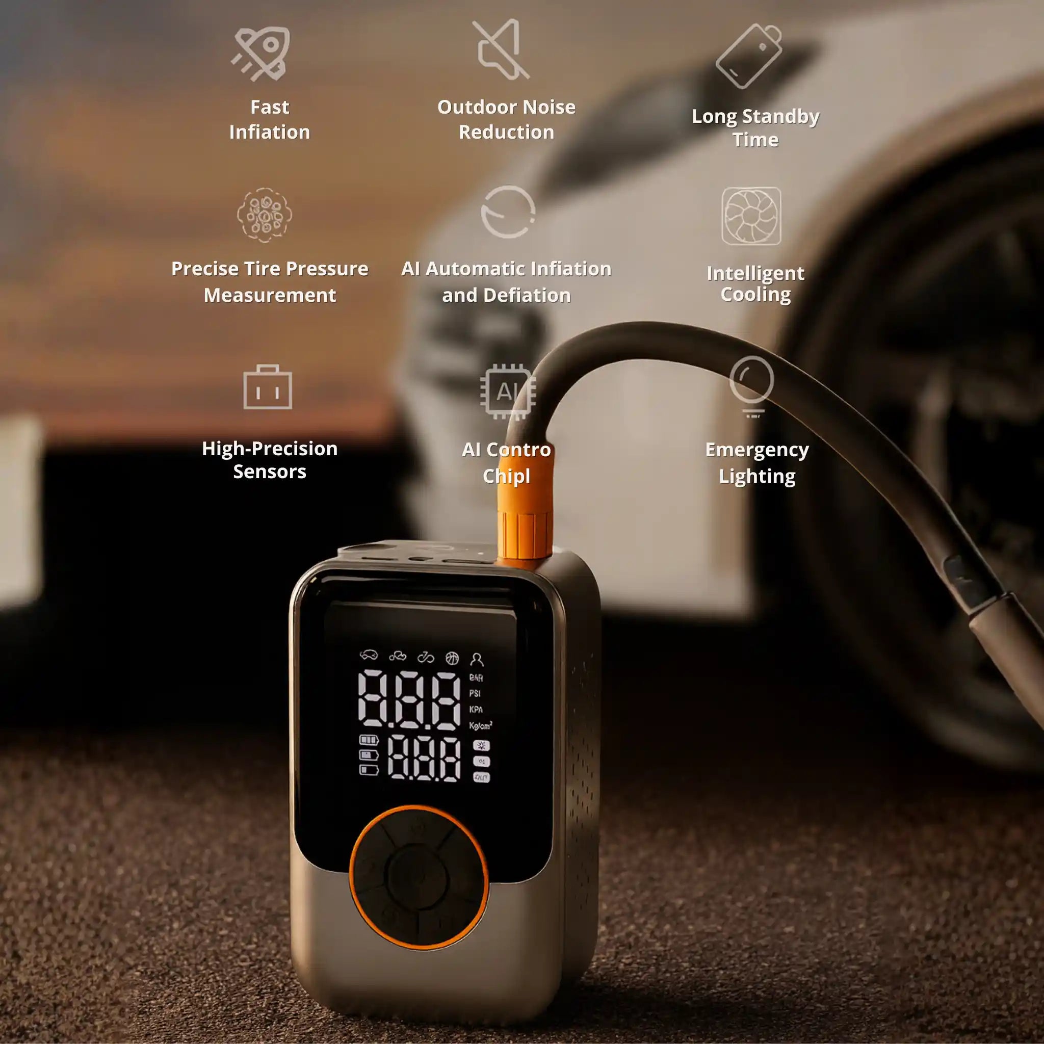 Smart Wireless Air Pump — Fast & Easy Inflation Anywhere