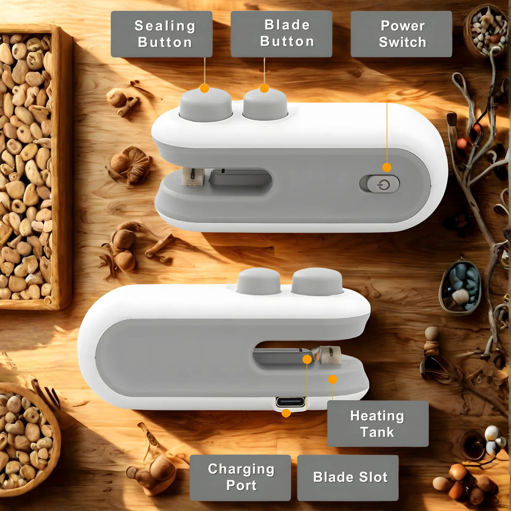 Mini Heat Sealer — USB Rechargeable Bag Sealer for Fresh Snacks