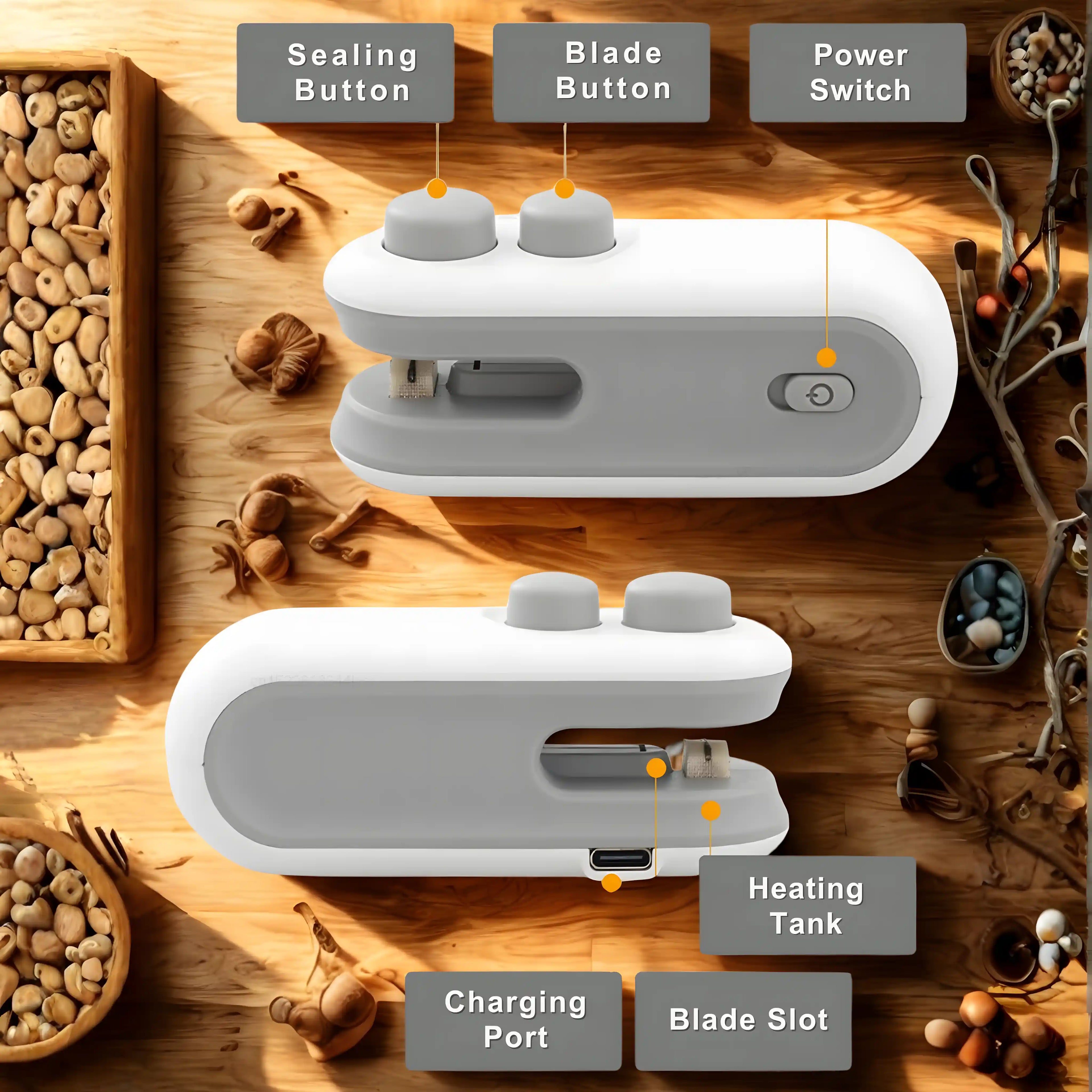 Mini Heat Sealer — USB Rechargeable Bag Sealer for Fresh Snacks
