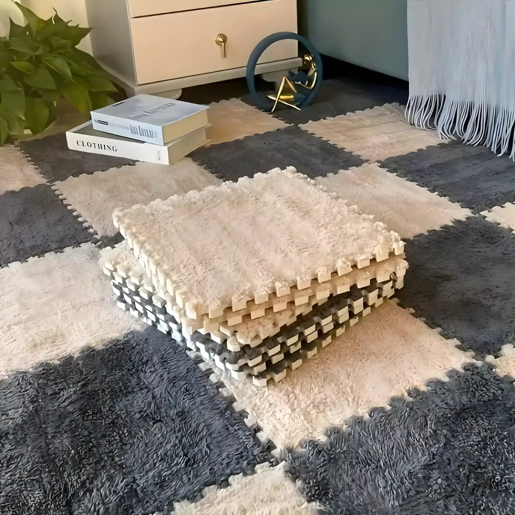 PlushTile Modular Soft Floor Mat (12 Tiles)