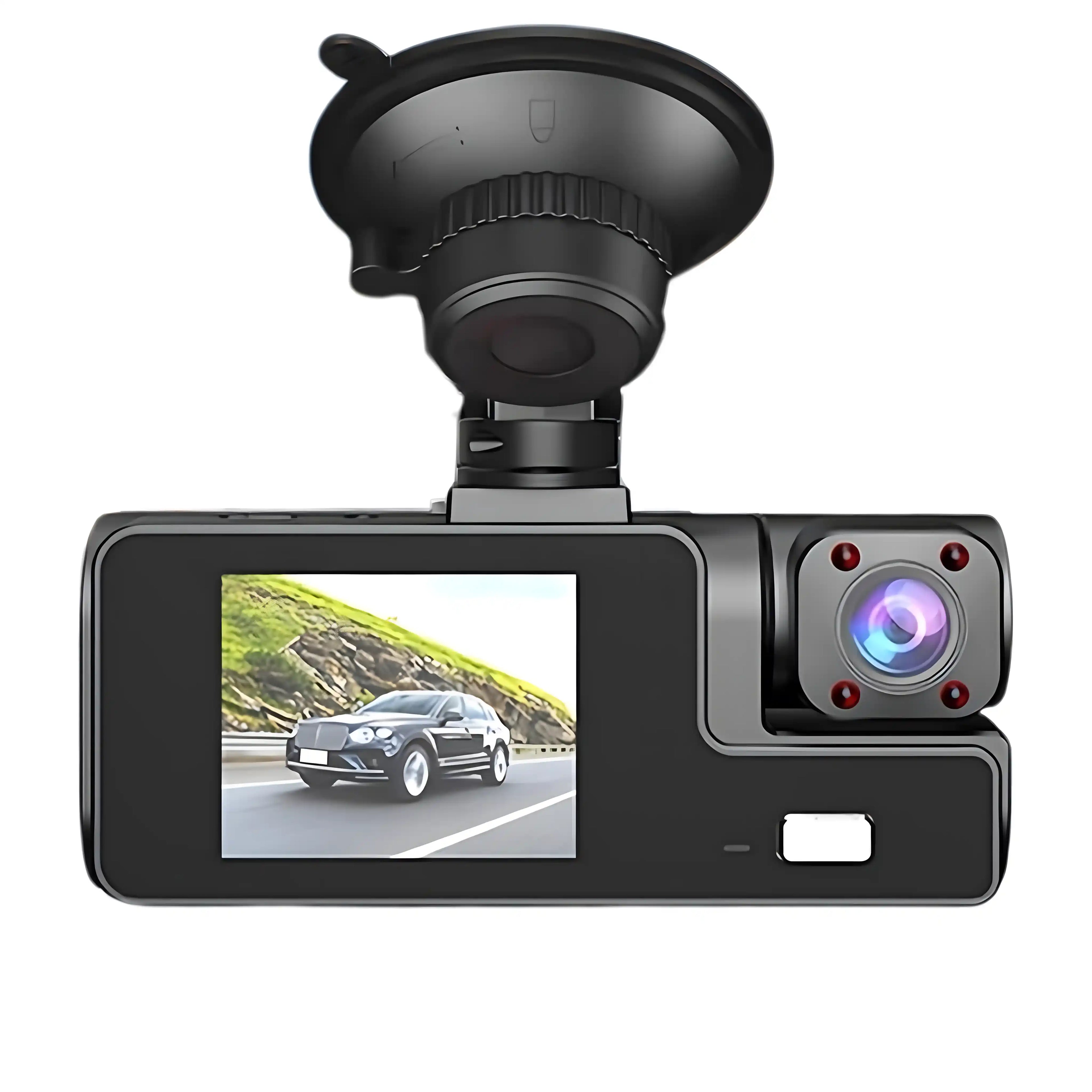 Car DVR 3-Channel — Full HD 1080P for Complete Road Safety
