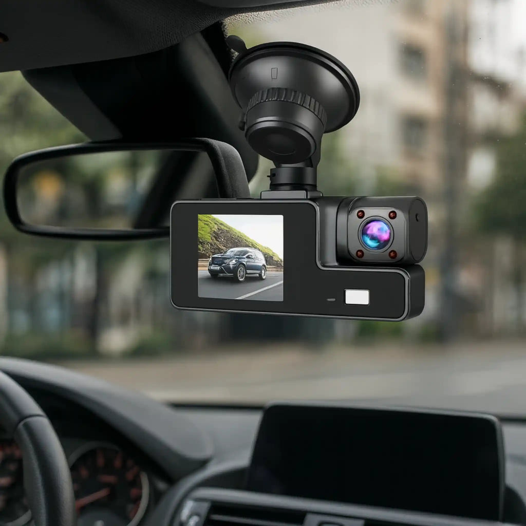 Car DVR 3-Channel — Full HD 1080P for Complete Road Safety