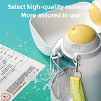 1PC Multi-Purpose Polycarbonate Dog Water Bottle with Integrated Bowl, 1000ml Water & 300ml Food Capacity, Retractable Shoulder Strap for Travel and Walking